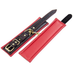Generique Menottes de poignets rembourrées Thicken Noir-Rouge